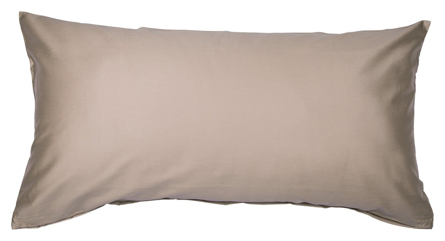 Dekokissen Mako-Satin-Kissenhülle LENI, Braun, B 80 cm