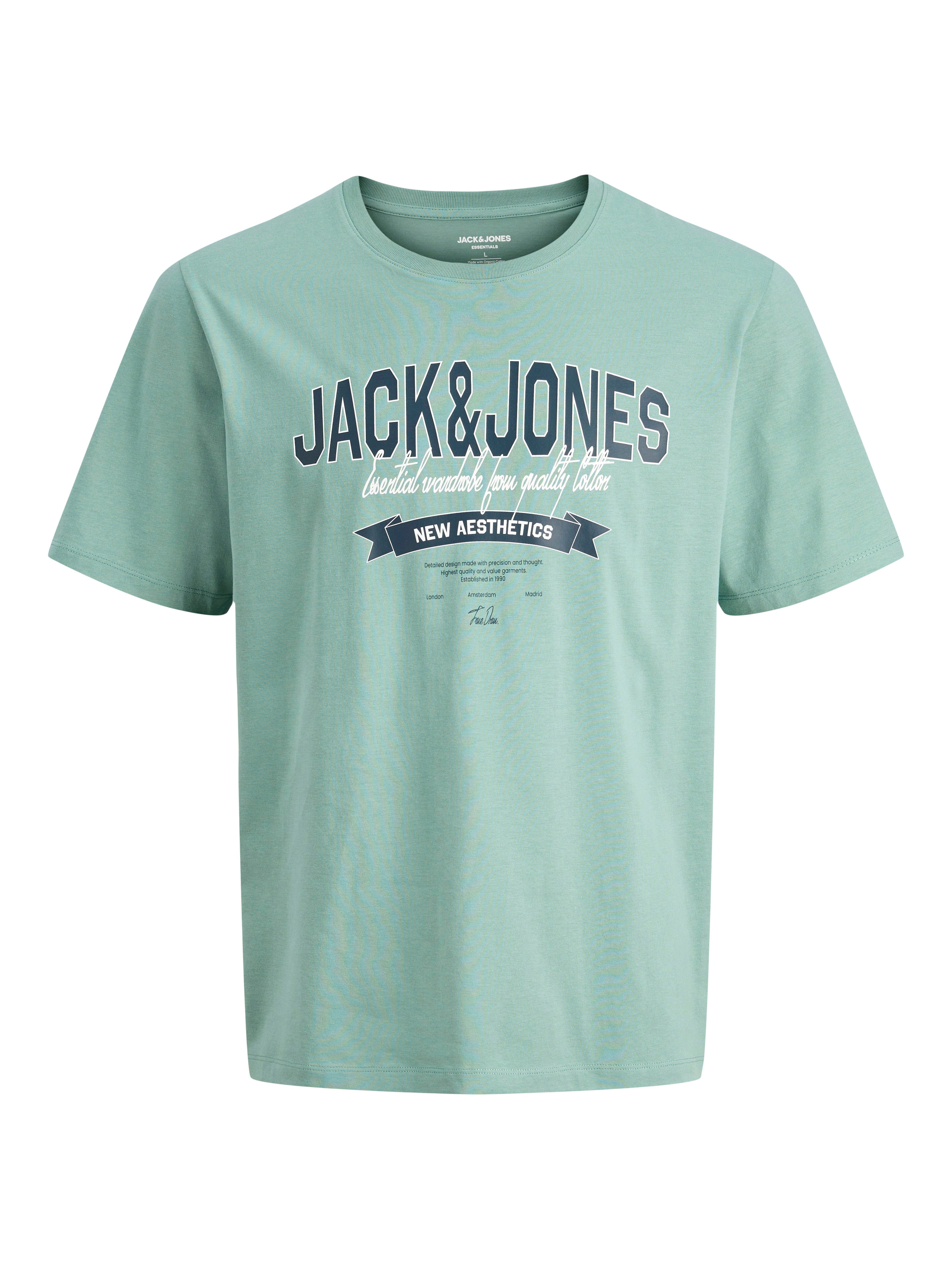 Jack & Jones Rundhalsshirt JJELOGO TEE SS O-NECK 2 COL SS26 5PK MP (Packung günstig online kaufen