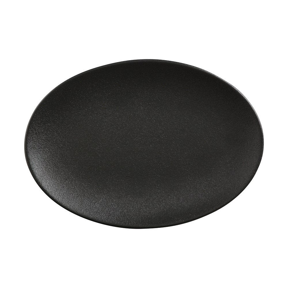 Maxwell & Williams Servierplatte Maxwell&Williams Caviar Black Servierplatte oval 35x25 cm, Keramik, (1 Servierplatte)
