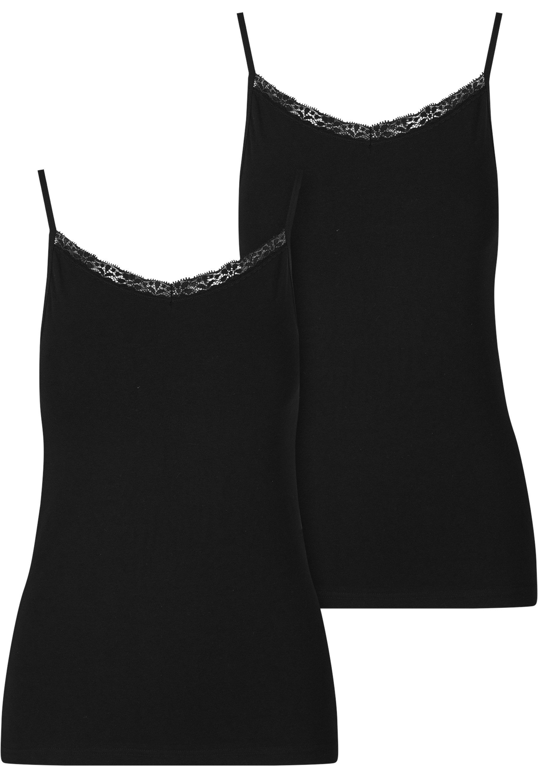 Muskelshirt Urban Classics Ladies Basic Tank Top Cotton Lace 2-Pack