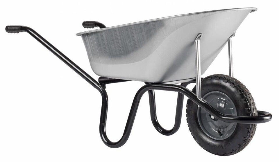 TRIZERATOP Schubkarre Betonkarre Bau 95 L - verzinkt Schubkarre