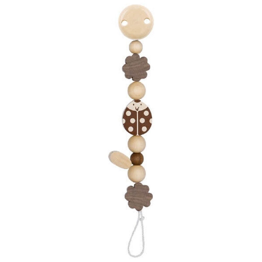 Schnullerbefestigung Heimess Schnullerkette Marienkäfer aus Holz 764080
