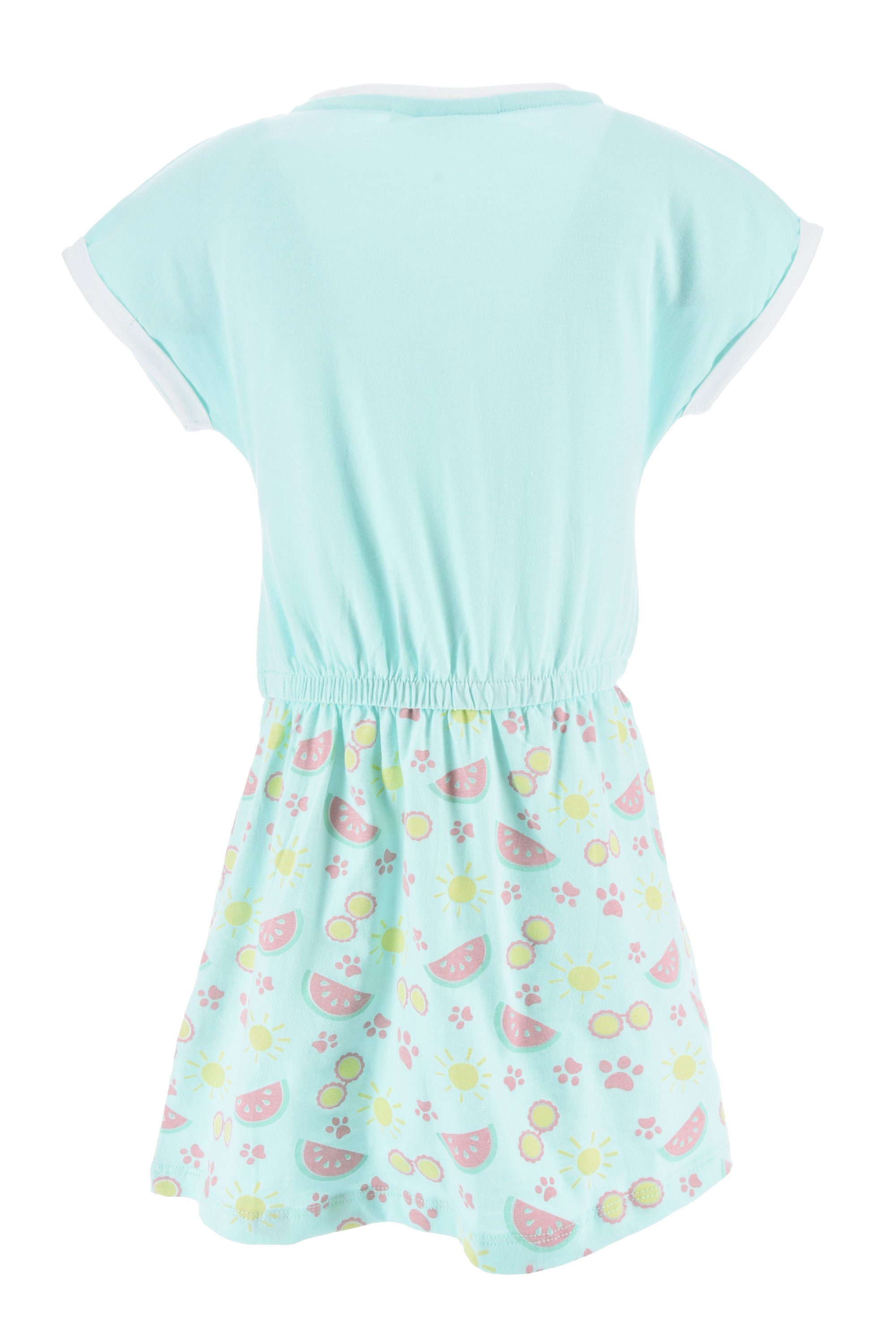 PAW PATROL Sommerkleid Paw Patrol Skye Kinder Mädchen kurzarm Kleid Gr. 98 bis 116, 100% Baumwolle