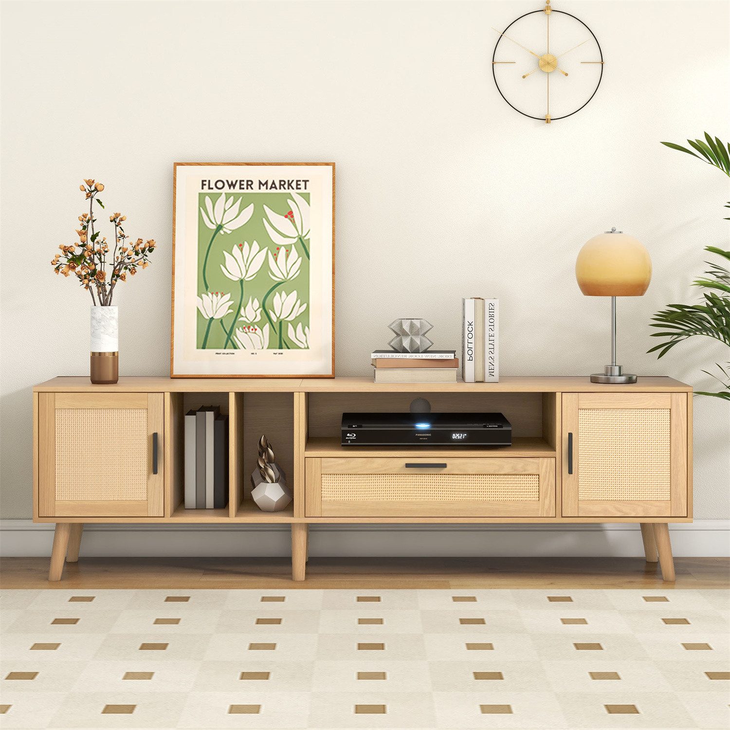 autolock TV-Schrank TV-Konsolentisch mit echtem Rattandesign,TV-Board günstig online kaufen
