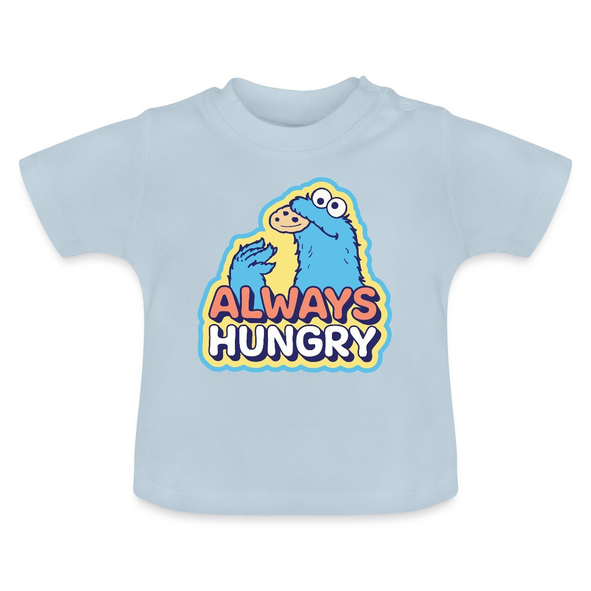 T-Shirt Sesamstraße Krümelmonster Design Always Hungry Baby Bio-T-Shirt mit Ru
