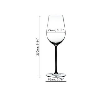 RIEDEL THE WINE GLASS COMPANY Champagnerglas Riedel Fatto a Mano Riesling/Zinfandel Schwarz, Glas