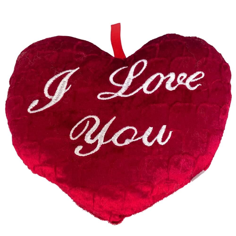 Dekokissen Kissen Herz rot 22 cm "I love you"