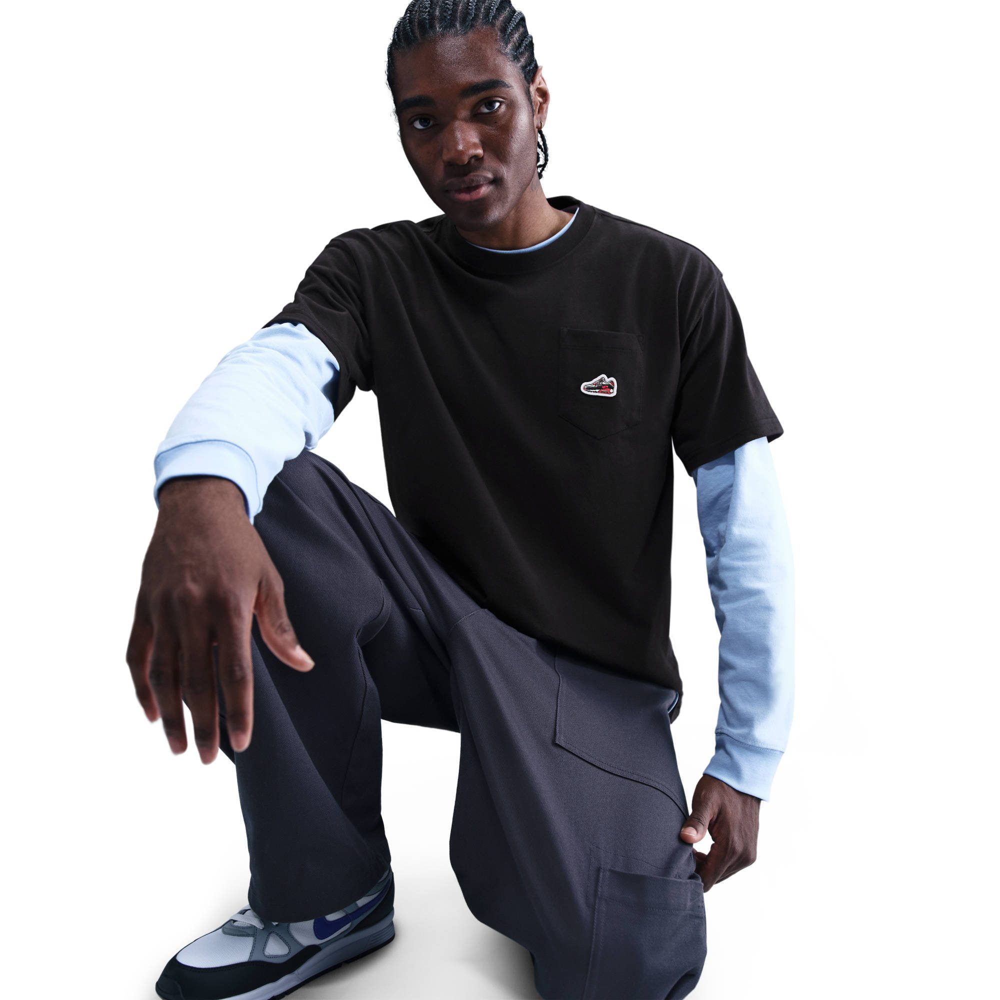 Nike Langarmshirt M NSW TEE ACCS PATCH CNCT FA25 Langarm, sportlicher Stil, für Erwachsene