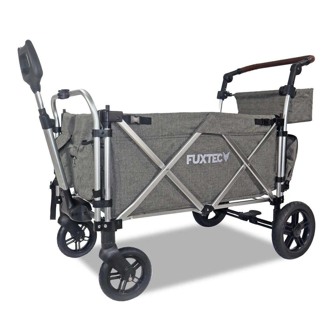 FUXTEC Bollerwagen FX-CTL950, Teleskop-Zugstange, 75 kg Belastbarkeit, großer Innenraum, kippsicher