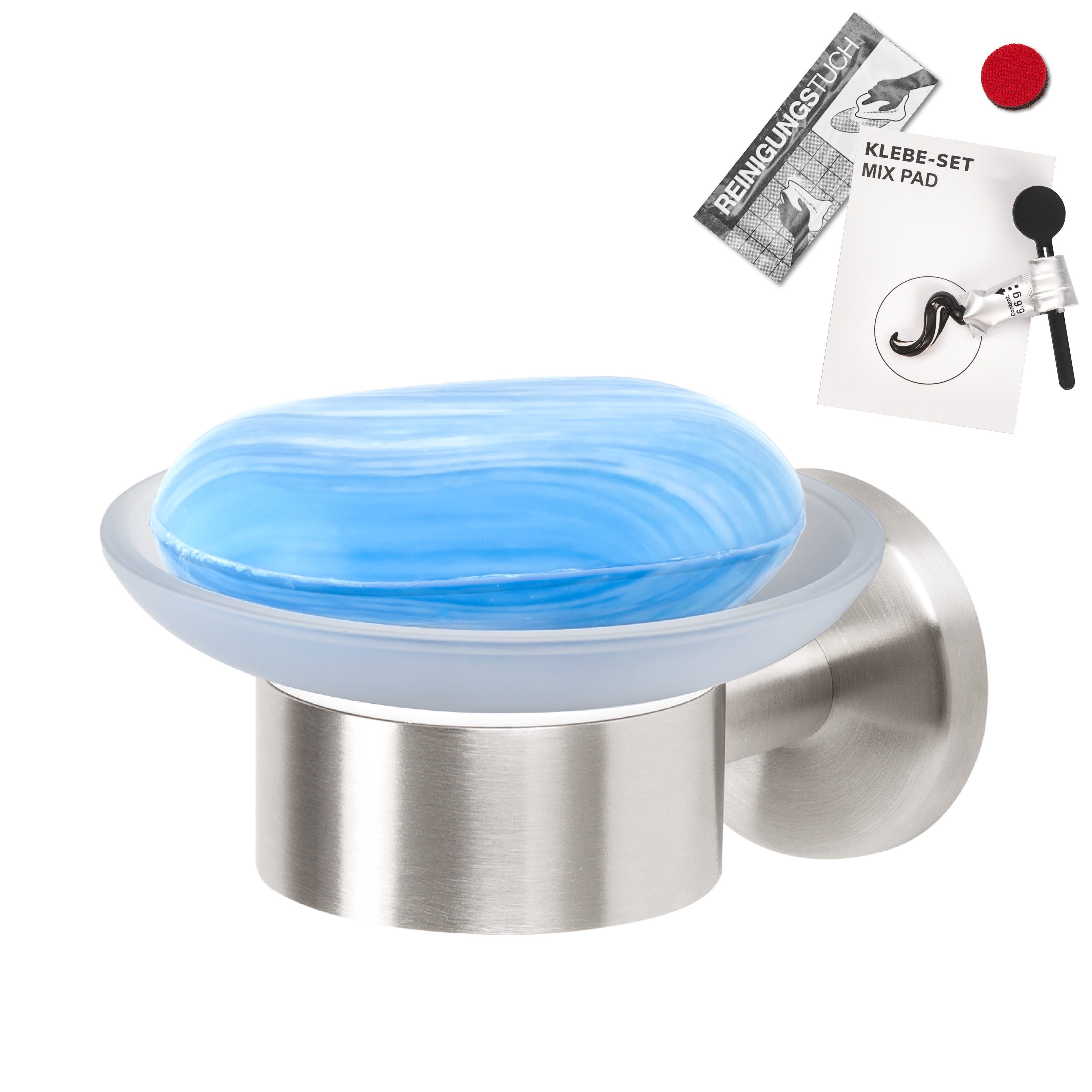 bremermann Seifenschale Bad-Serie PIAZZA - inkl. Klebeset, aus Glas und Ede günstig online kaufen