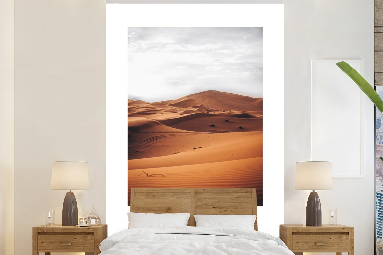 für Wandtapete Fototapete Montagefertig Tapete MuchoWow Afrika - Sand (3 St), bedruckt, Wohnzimmer, Matt, - Vinyl Natur,