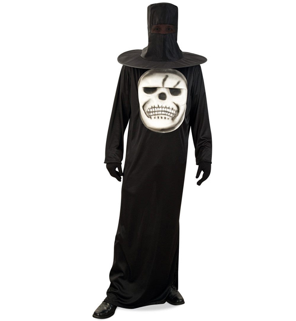 Fries Zombie-Kostüm Horror Zombie Totenkopf Robe Kostüm mit Hut Maske mit Haaren Halloween