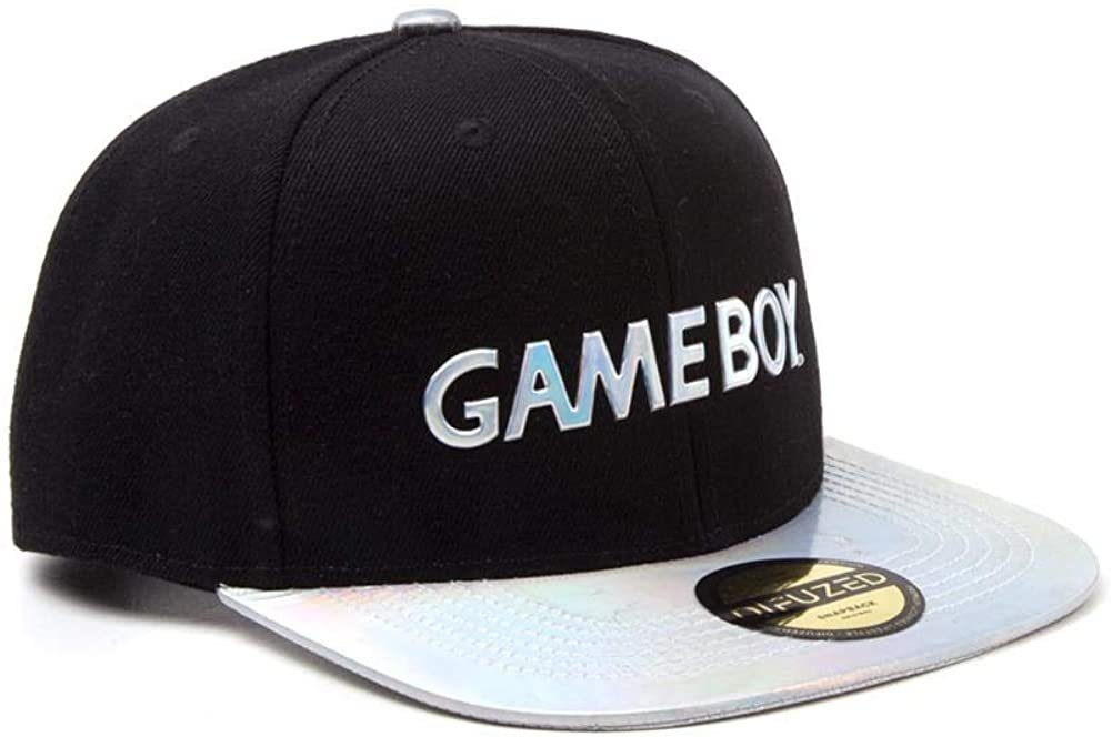 Schirmmütze - Basecap Snapback Snapback Nintendo Silver Holographic Black Cap Cappy Logo Gameboy Nintendo