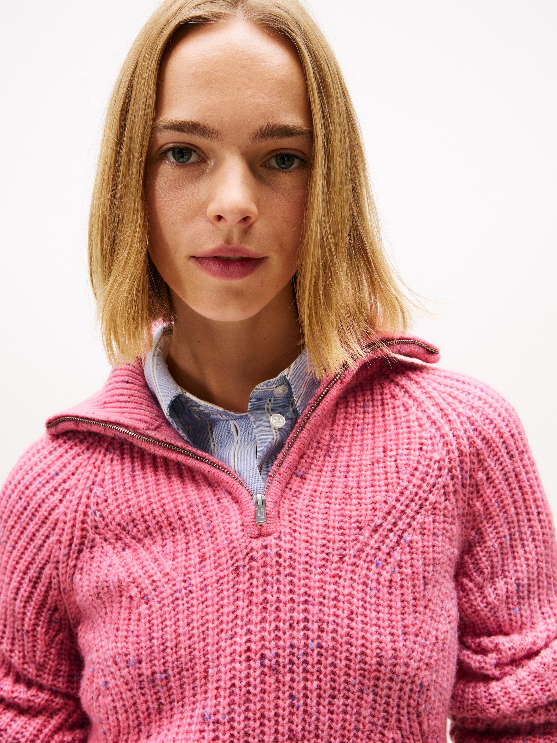 Tommy Jeans Troyer TJW NEP 1/4 ZIP SWEATER günstig online kaufen