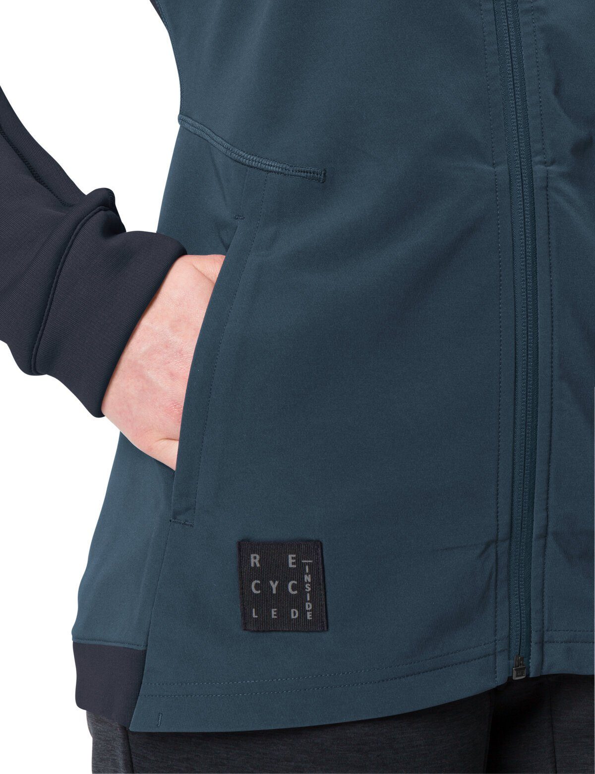 Jacket VAUDE (1-St) Women's Hooded Outdoorjacke Klimaneutral Tremalzo Sea Dark kompensiert