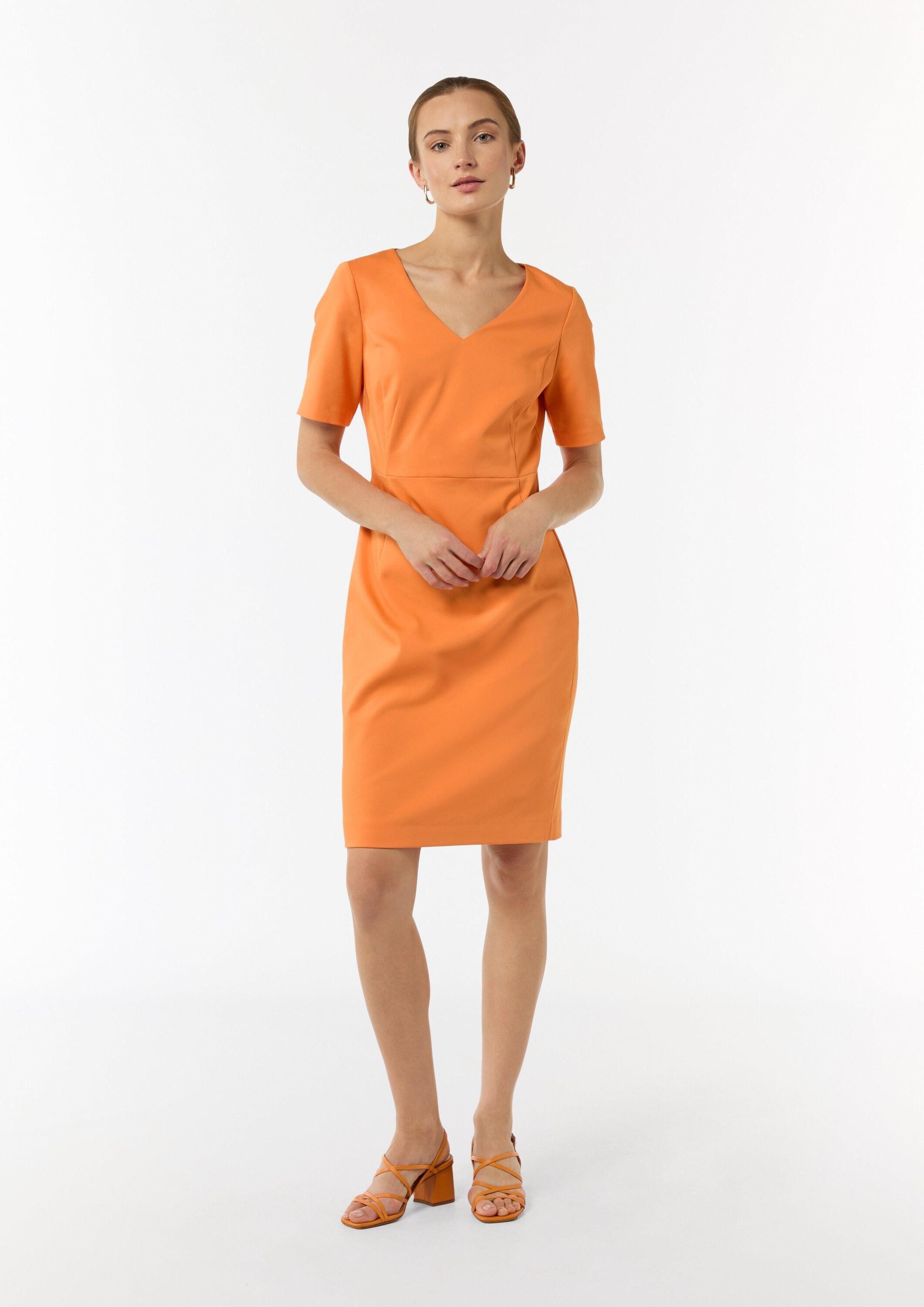 comma Minikleid Kleid Etuikleid aus Baumwollmix günstig online kaufen