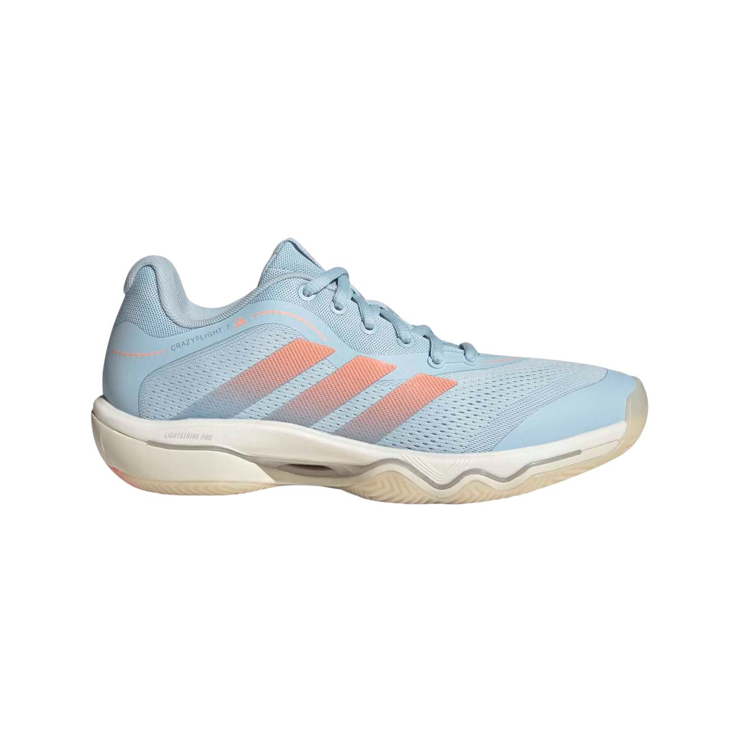 adidas Performance Hallen-Indoorschuhe CrazyFlight 7 hellblau/orange Damen Badmintonschuh