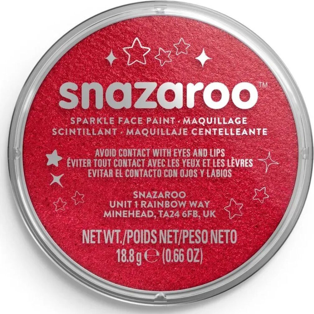 snazaroo Theaterschminke SNAZAROO Gesichtsbemalung Glitzernd Rot (Sparkle Red) 18ml