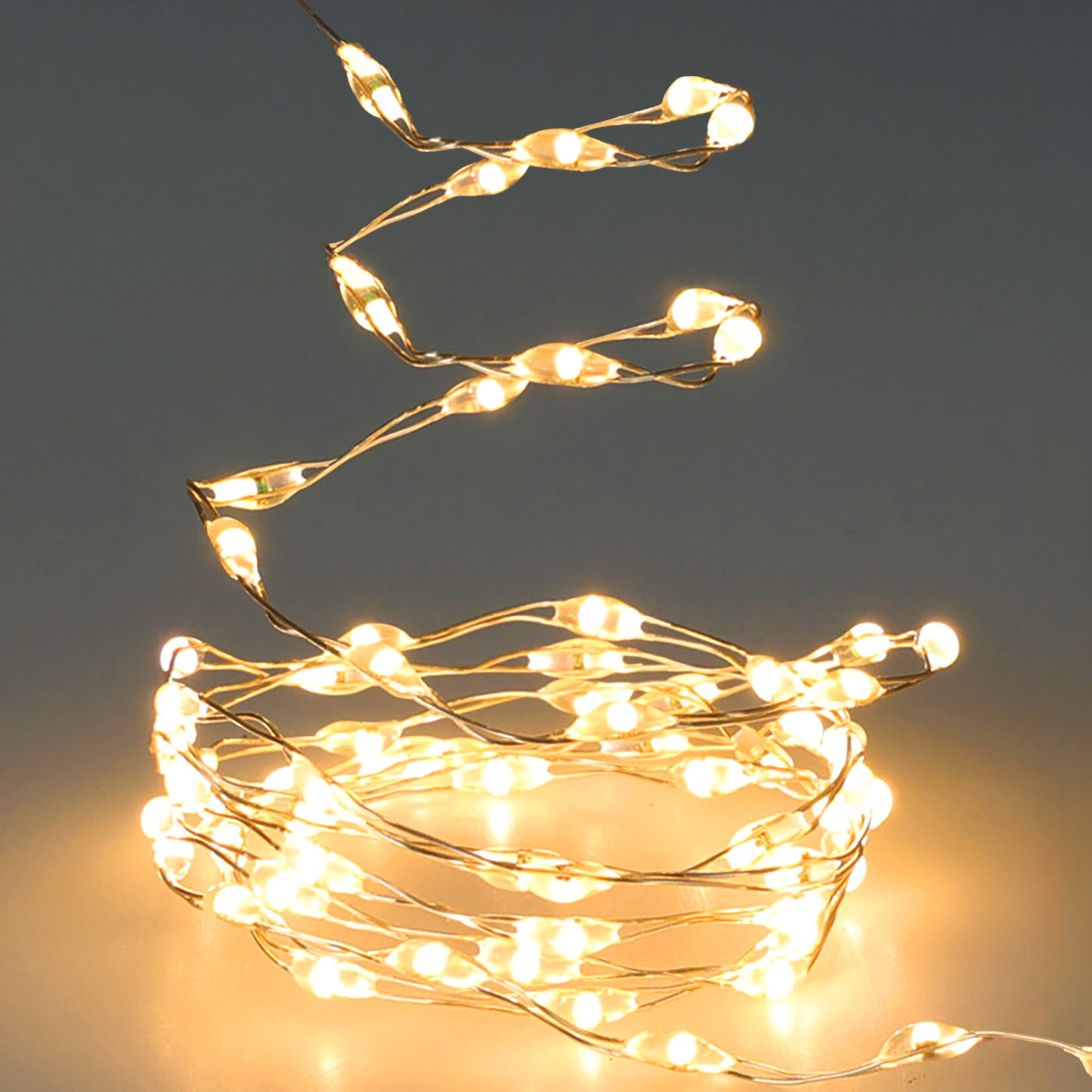 LED-Lichterkette Leuchtdraht warm weiß - 200 cm