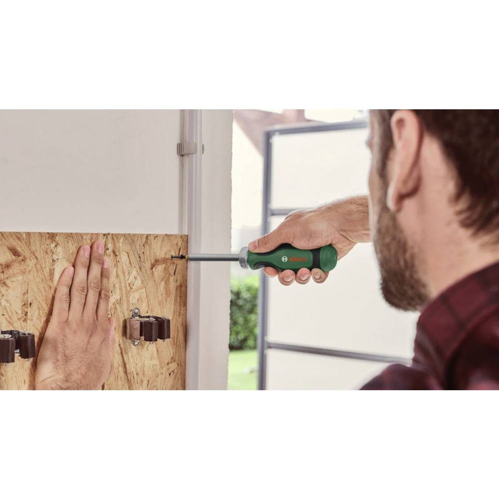 Bosch Home & Garden Bit-Schraubendreher Handwerkzeuge Bit-Ratschenschraubendreher mit 12 Bits 1600A032V0 – Bild 4 von 4