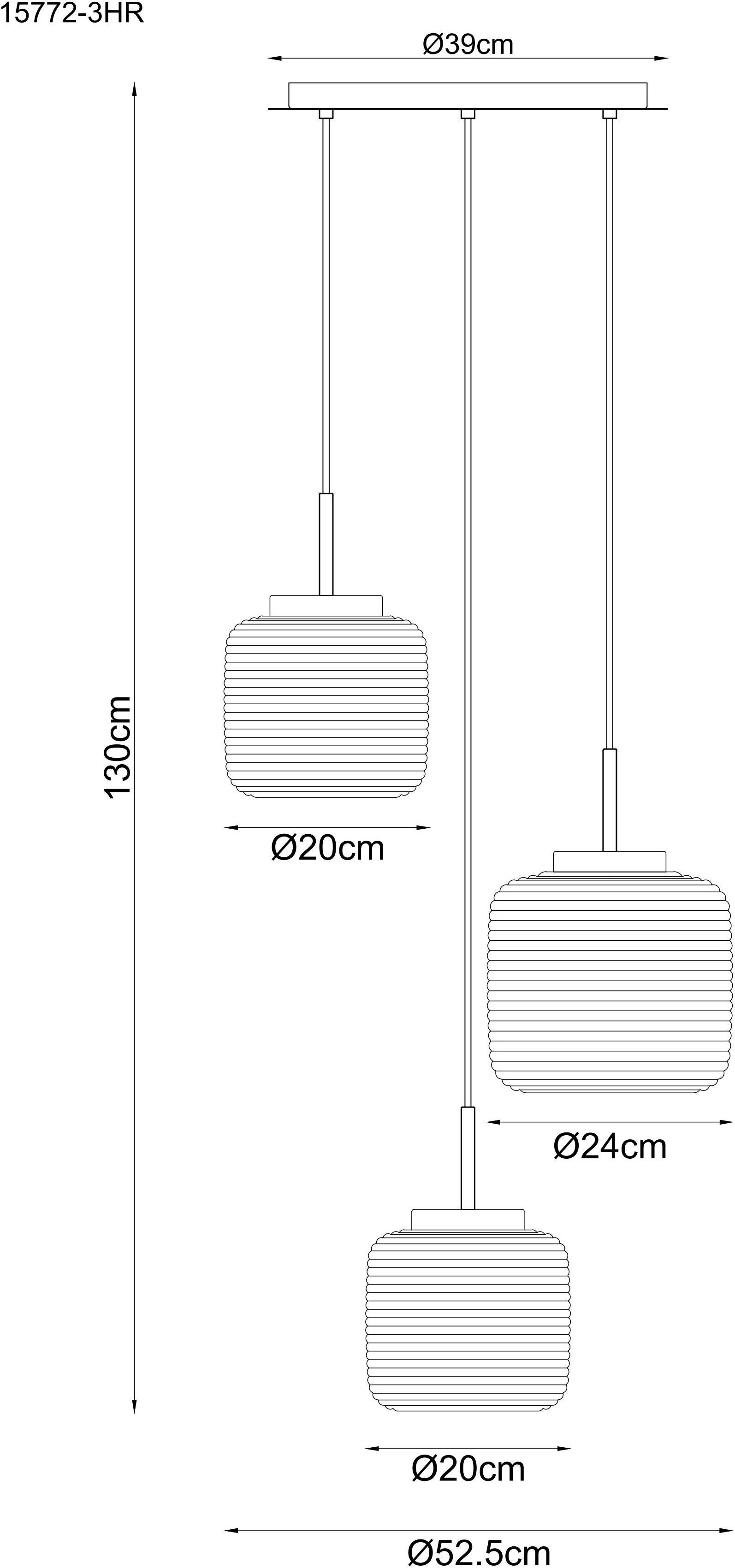 GLOBO LIGHTING Hängeleuchte KLADORA, ohne Leuchtmittel, Hängelampe Esszimmer-Leuchte Esstischleuchte Wohnzimmer