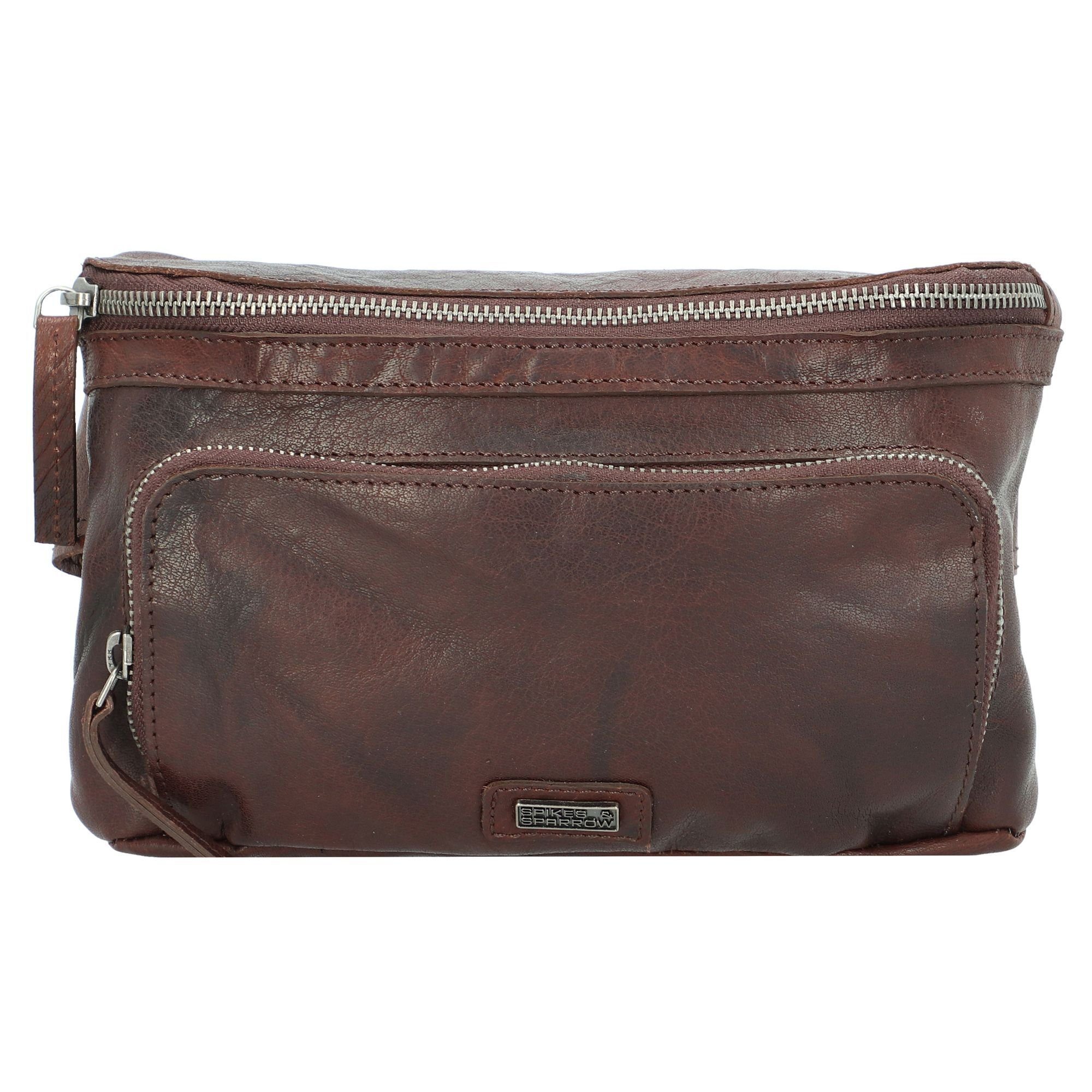 Spikes & Sparrow Gürteltasche, Leder darkbrown