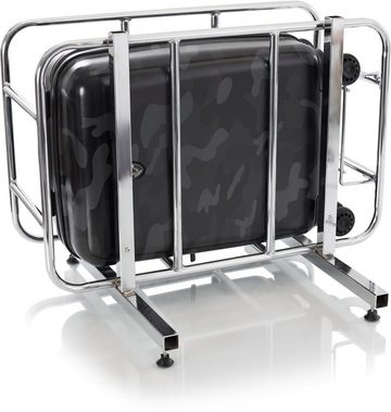Heys Hartschalen-Trolley Black Camo, 53 cm, 4 Rollen, Hartschalen-Koffer Handgepäck-Koffer TSA Schloss Volumenerweiterung