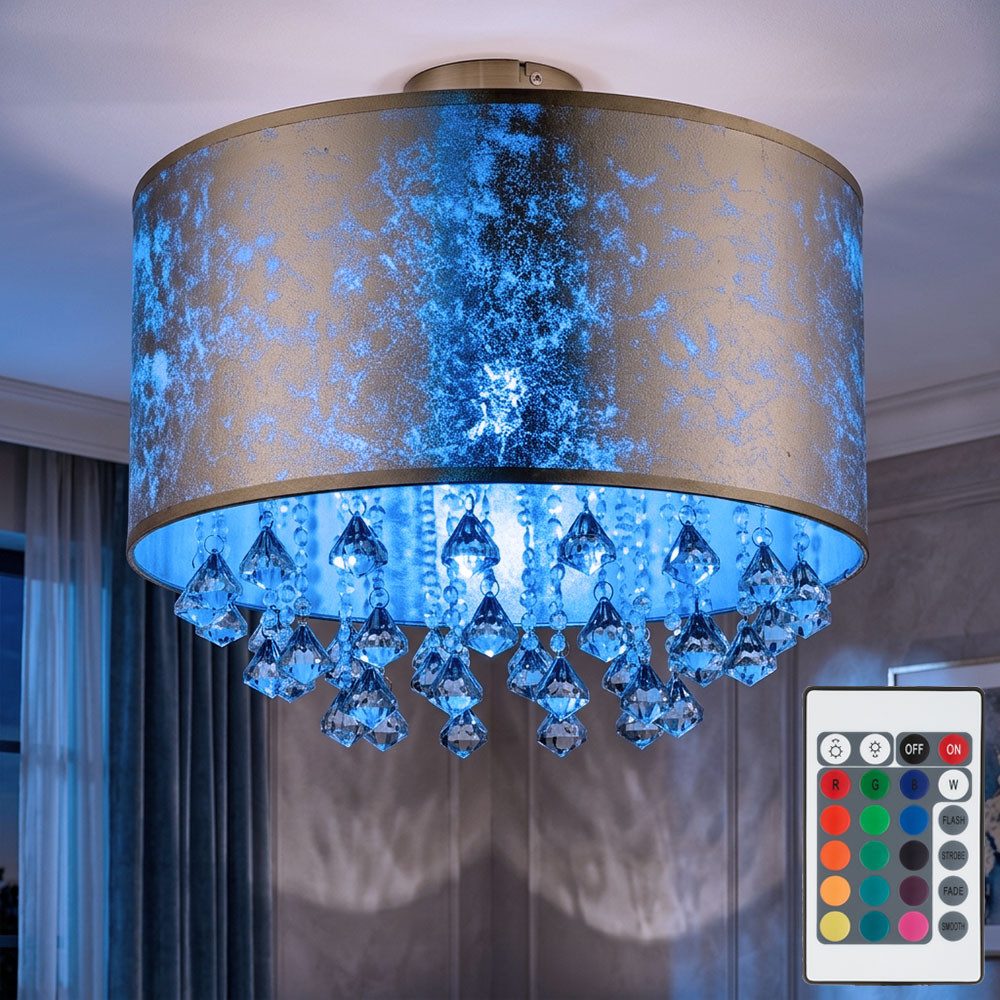 GLOBO LIGHTING LED Deckenleuchte, Leuchtmittel inklusive, Warmweiß, Farbwechsel, RGB, Deckenlampe Deckenleuchte Wohnzimmerlampe dimmbar Fernbedienung LED