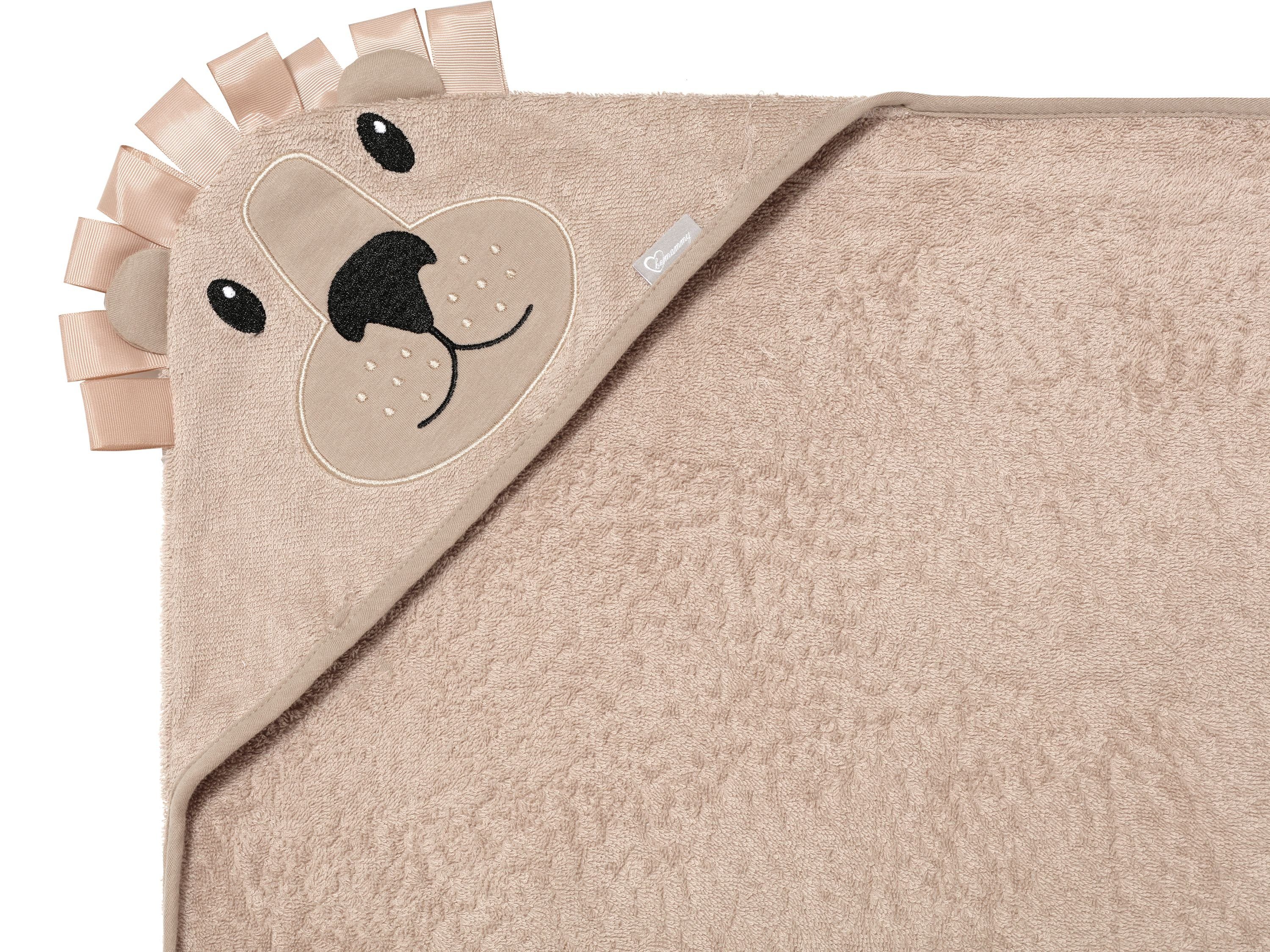- Handtücher Babyhandtuch Beige (1-St) Mammy x 95cm Kapuzenhandtuch BE20-272-BBL, Baumwolle Be Löwe aus Frottee 95cm