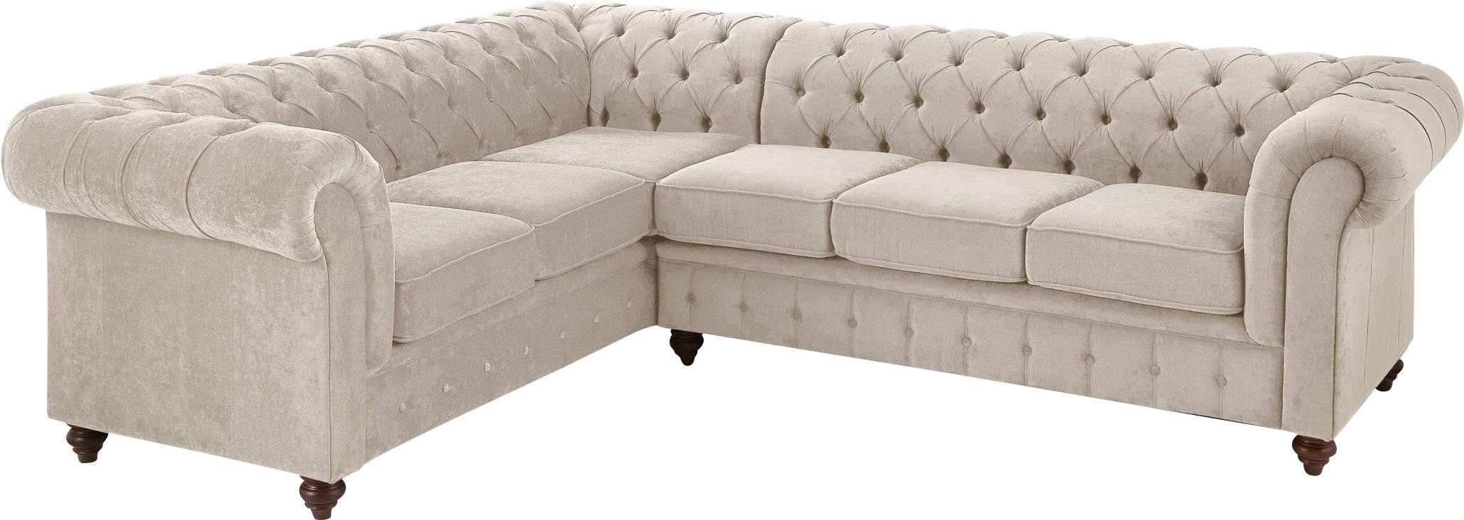 Home affaire Chesterfield-Sofa Chesterfield Ecksofa, auch günstig online kaufen