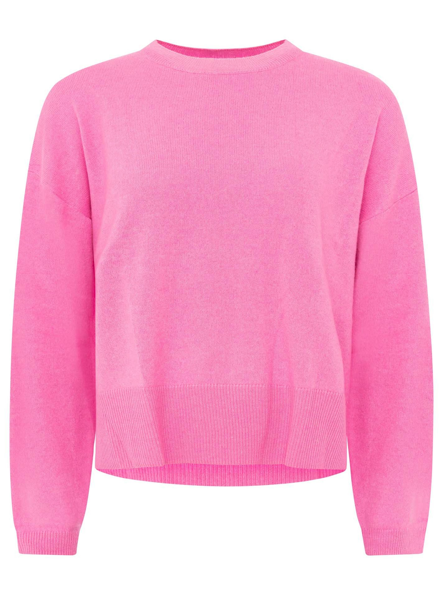 Zwillingsherz Kaschmirpullover Kastiger Rundhalspullover