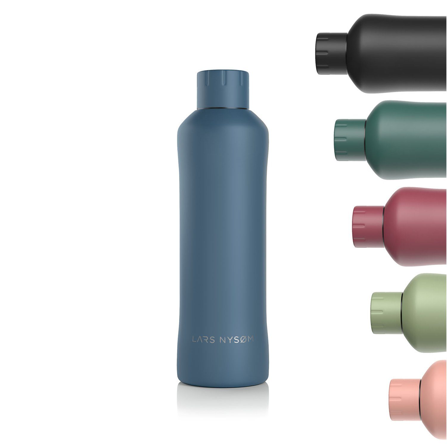 LARS NYSØM Isolierflasche Bølge, BPA-Freie Thermosflasche Blue Kohlensäure Stone geeignet