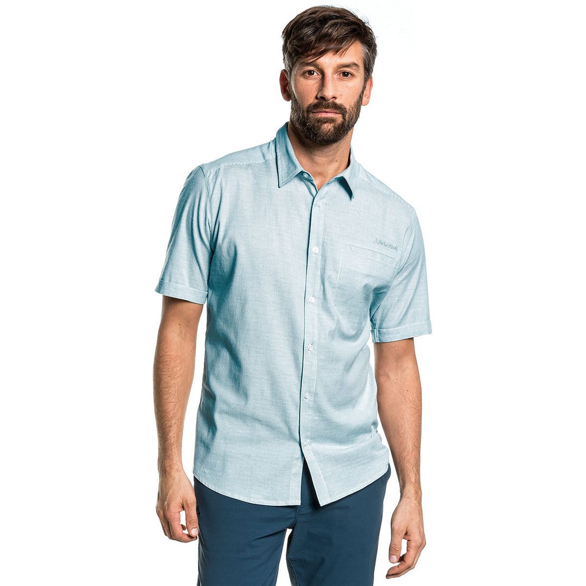 Schöffel Kurzarmhemd Wakefield Herren (1-tlg) Klamotte, Dress, Business, Anzug, Freizeithemd