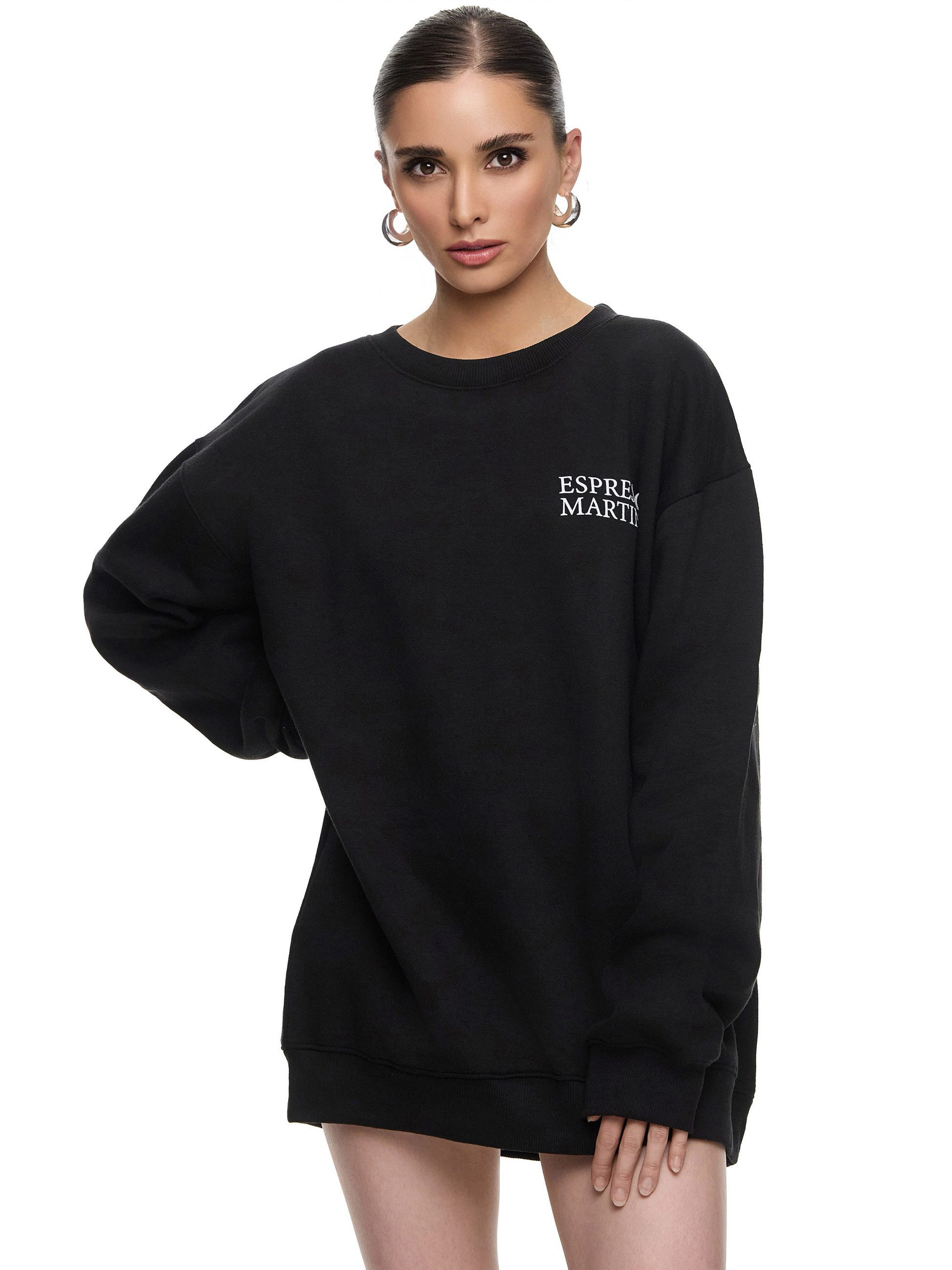 Worldclassca Sweatshirt Worldclassca Oversized Sweatshirt ESPRESSO Print La günstig online kaufen