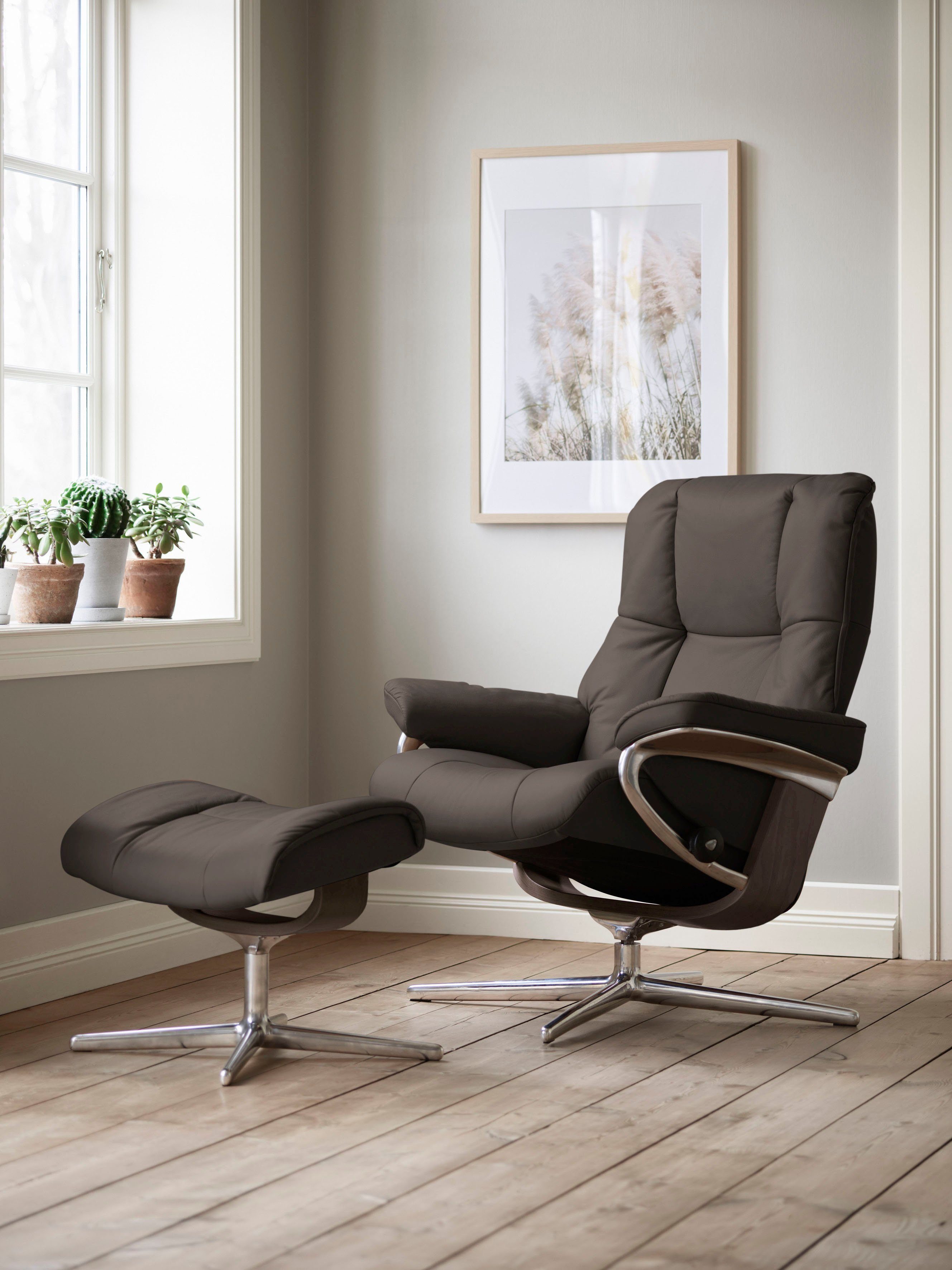 Stressless® Relaxsessel Mayfair, mit Cross Base, Größe S, M & L, Holzakzent Wenge