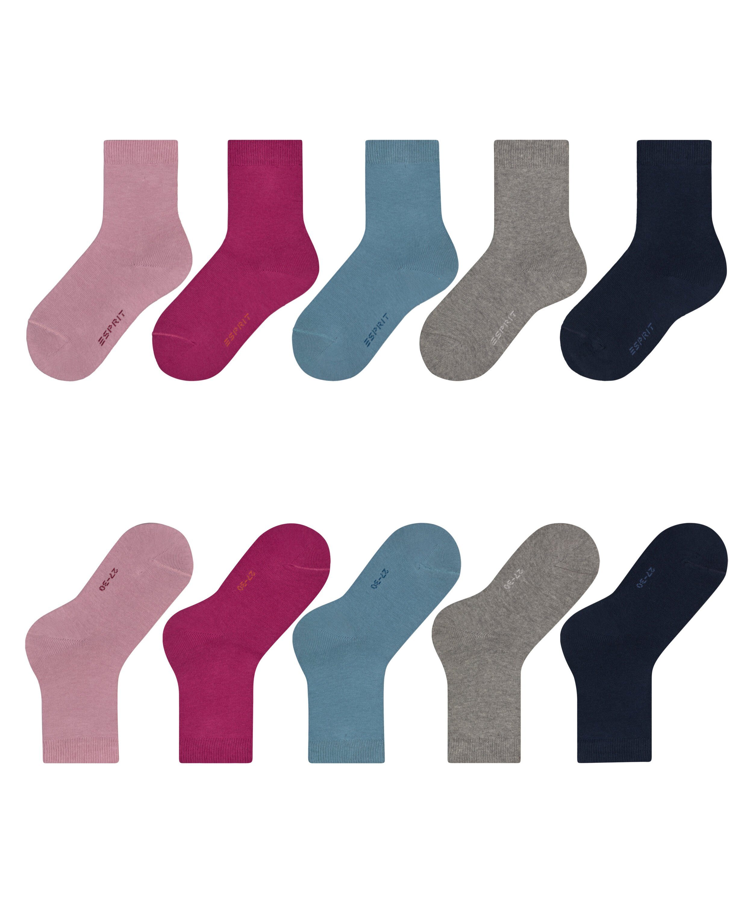 Esprit Socken Solid Mix 5-Pack (5-Paar) sortiment (0010)