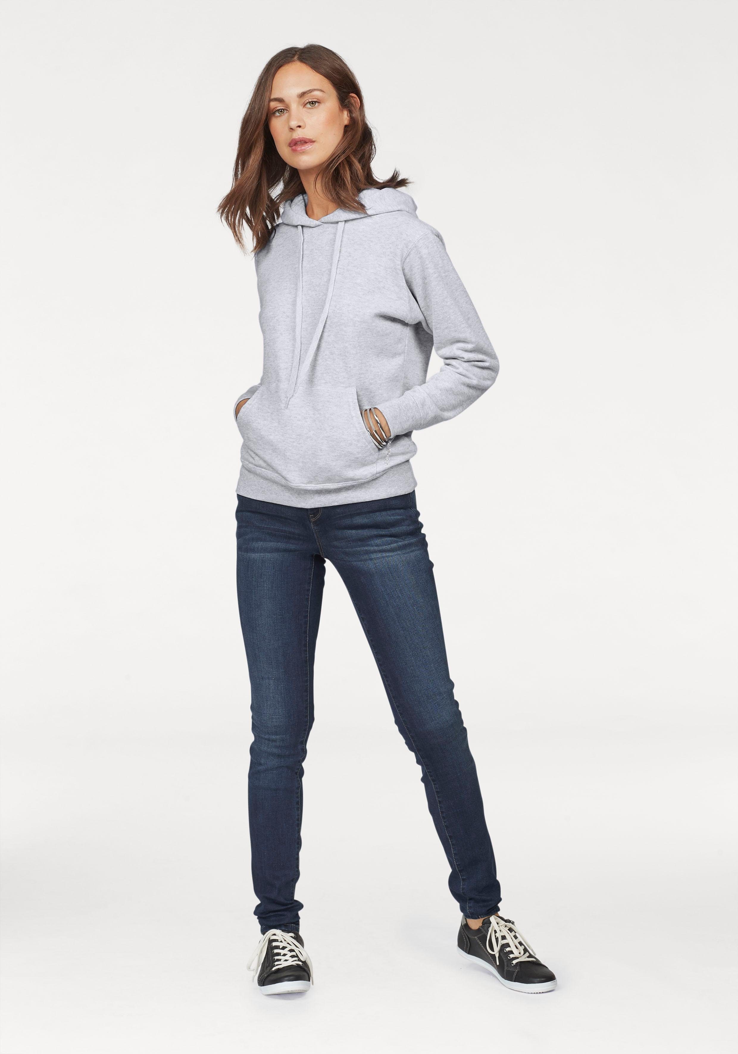 Fruit of the Loom Kapuzensweatshirt Classic hooded Sweat Lady-Fit mit Kängurutaschen