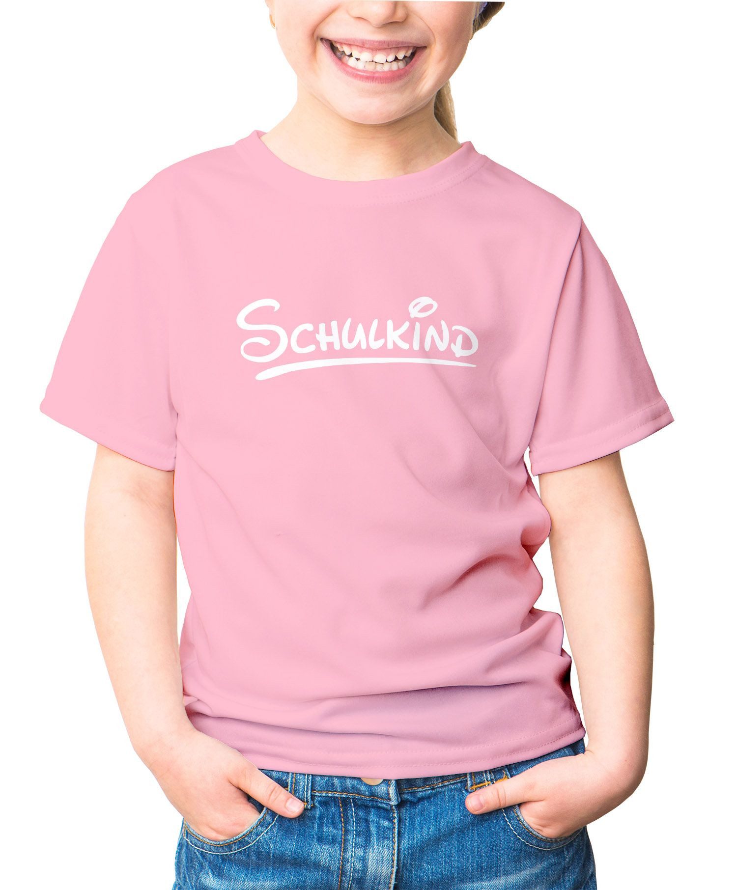 Print-Shirt Kinder T-Shirt Mädchen Aufdruck Schulkind Geschenk zur Einschulung