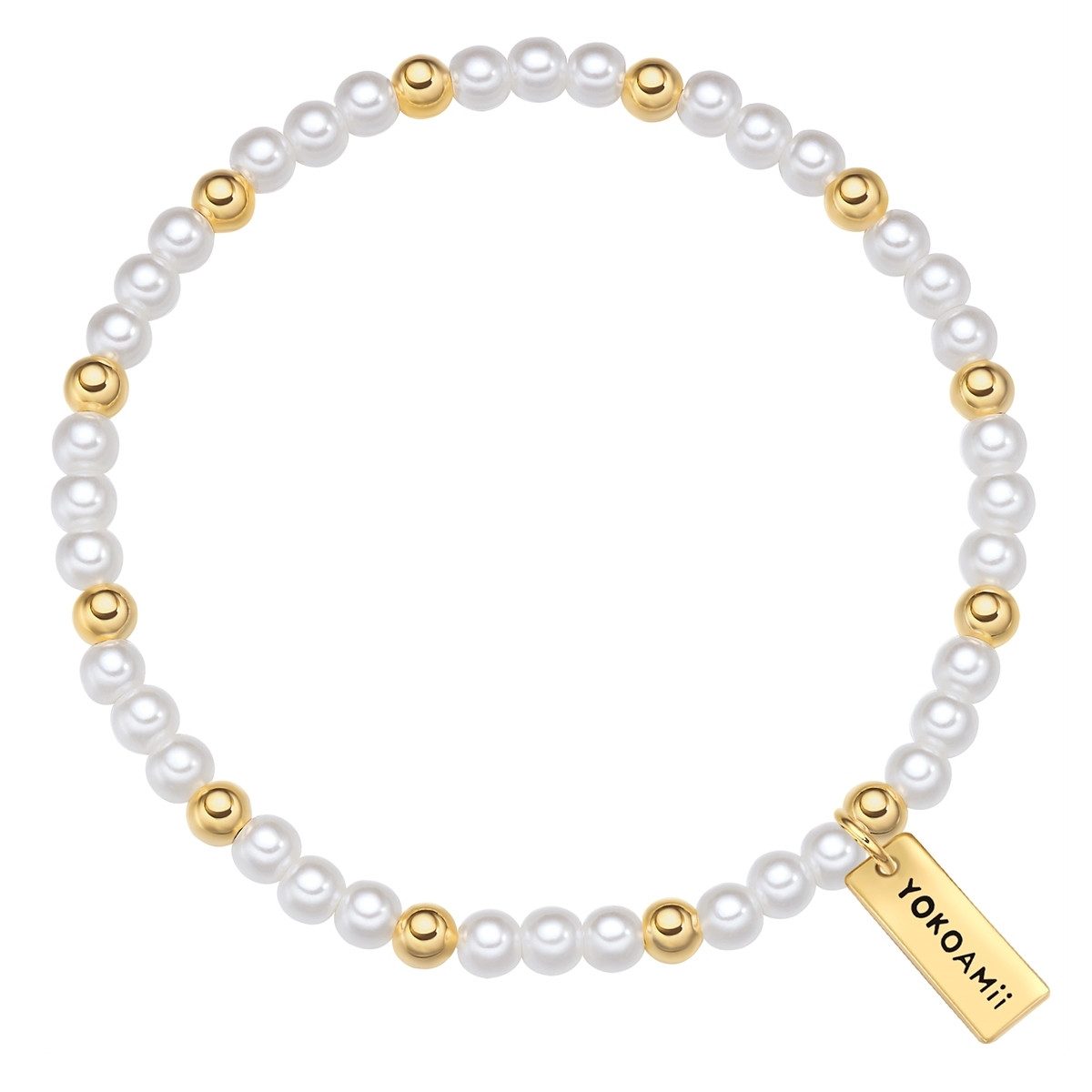 Yokoamii Perlenarmband Y510 (1-tlg), mit Perle (synth)
