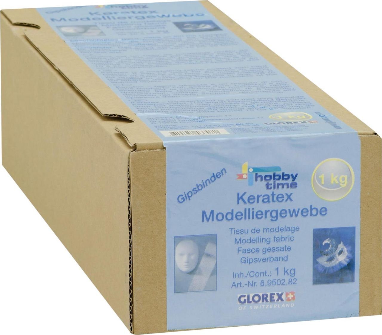 Glorex Bastelnaturmaterial Glorex Gipsbinden Grosspackung 1 kg, 5 Rollen à 5m