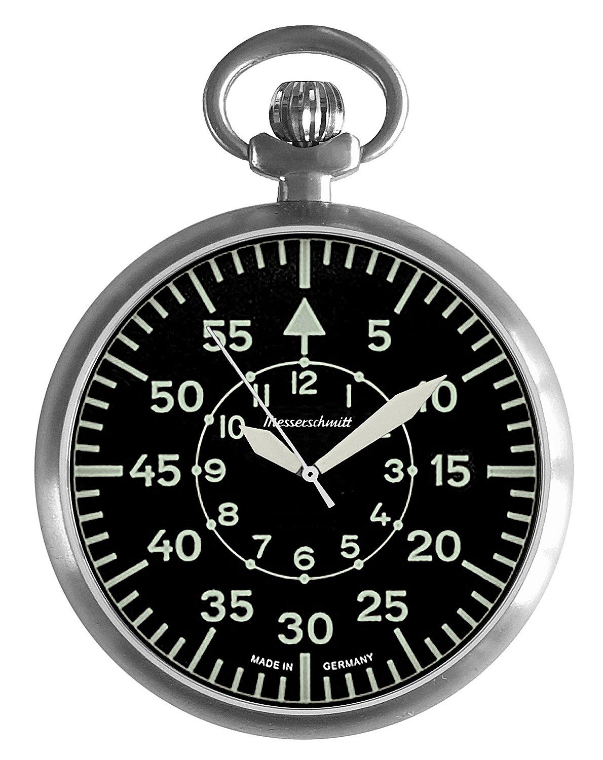 Messerschmitt Taschenuhr mit Kette im Fliegeruhren-Stil, (1-tlg)