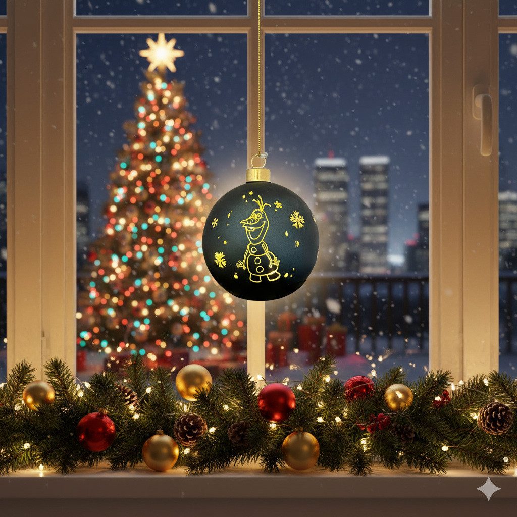 Disney LED Dekolicht Olaf Frozen Weihnachtskugel 10cm beleuchtet Ornament W günstig online kaufen