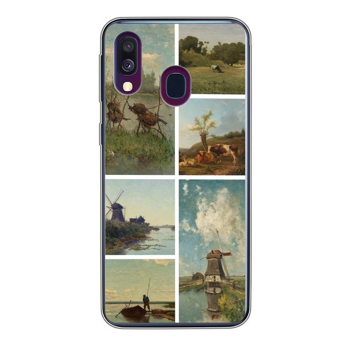 MuchoWow Handyhülle Kunst - Collage - Niederlande Handyhülle Samsung Galaxy A40 Smartphone-Bumper Print Handy