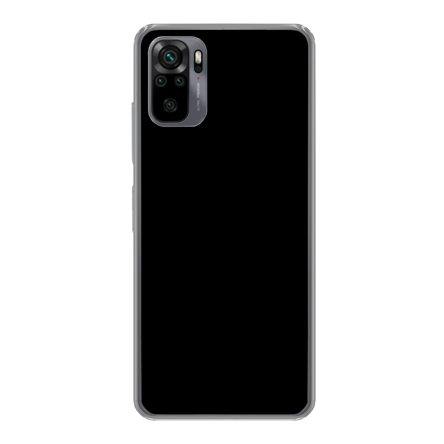 MuchoWow Handyhülle für Xiaomi Redmi Note 10S Schwarz - Einfarbig, Phone Case, Silikon, Schutzhülle Dünn