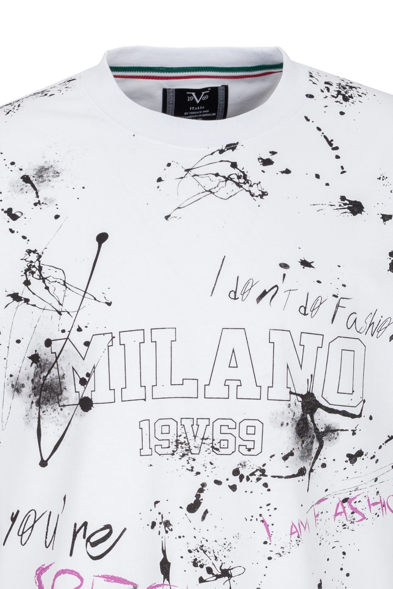 Versace Italia 19V69 Sportivo WHITE Flavio Versace Oversize-Shirt by by - SRL
