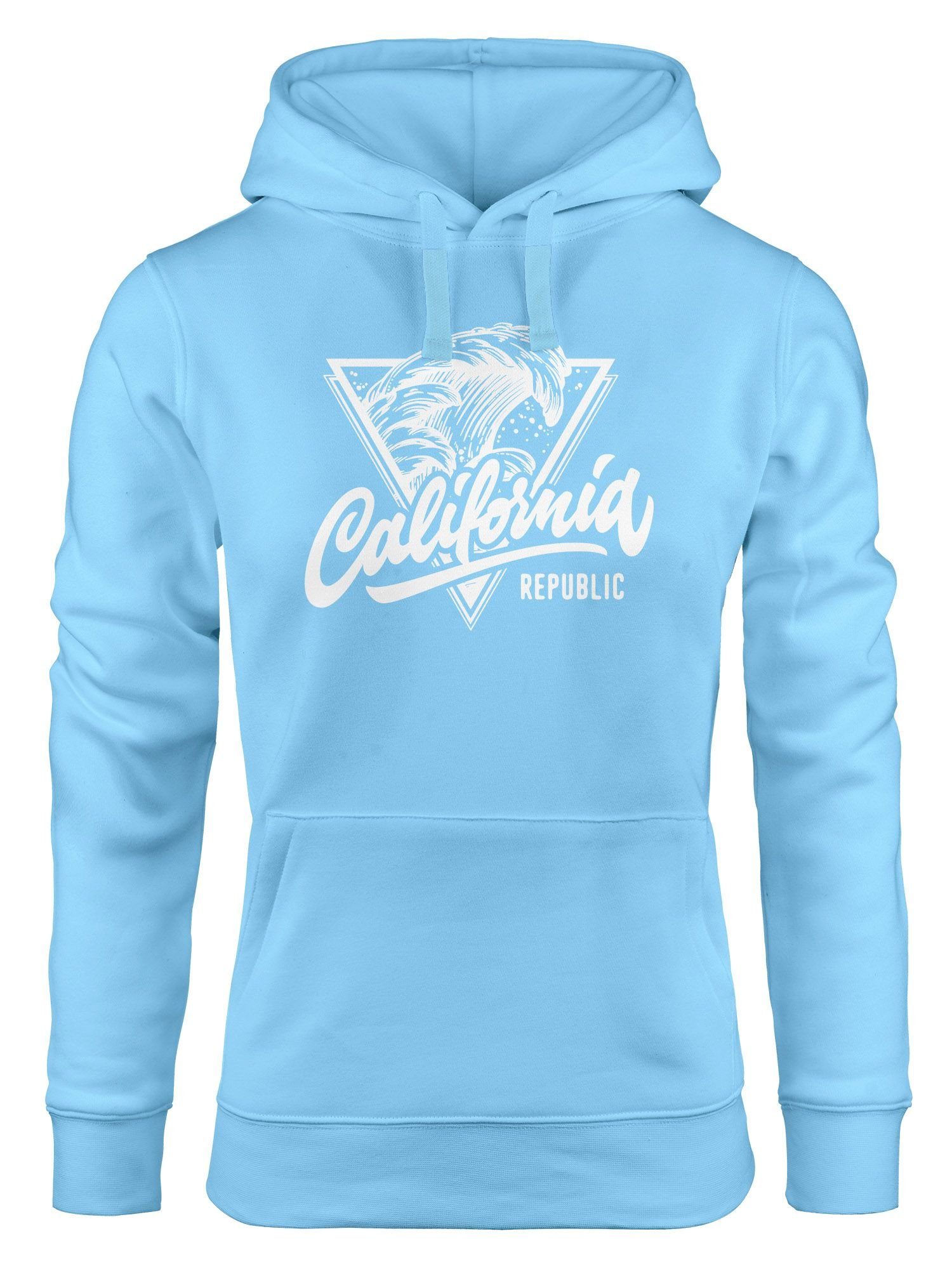 Neverless Hoodie California Republic Kapuzen-Pullover Design günstig online kaufen