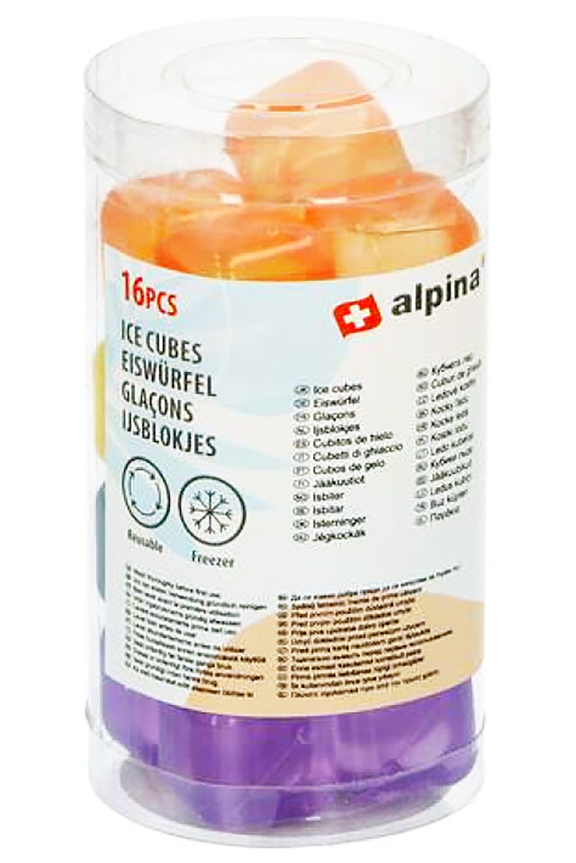 *Alpina* Eiswürfel-Steine 16x EISWÜRFEL Set Kunststoff bunt wiederverwendbar 68 (Bunt), Kühlsteine Eis Cube Würfel Eiswürfel Dauereiswürfel