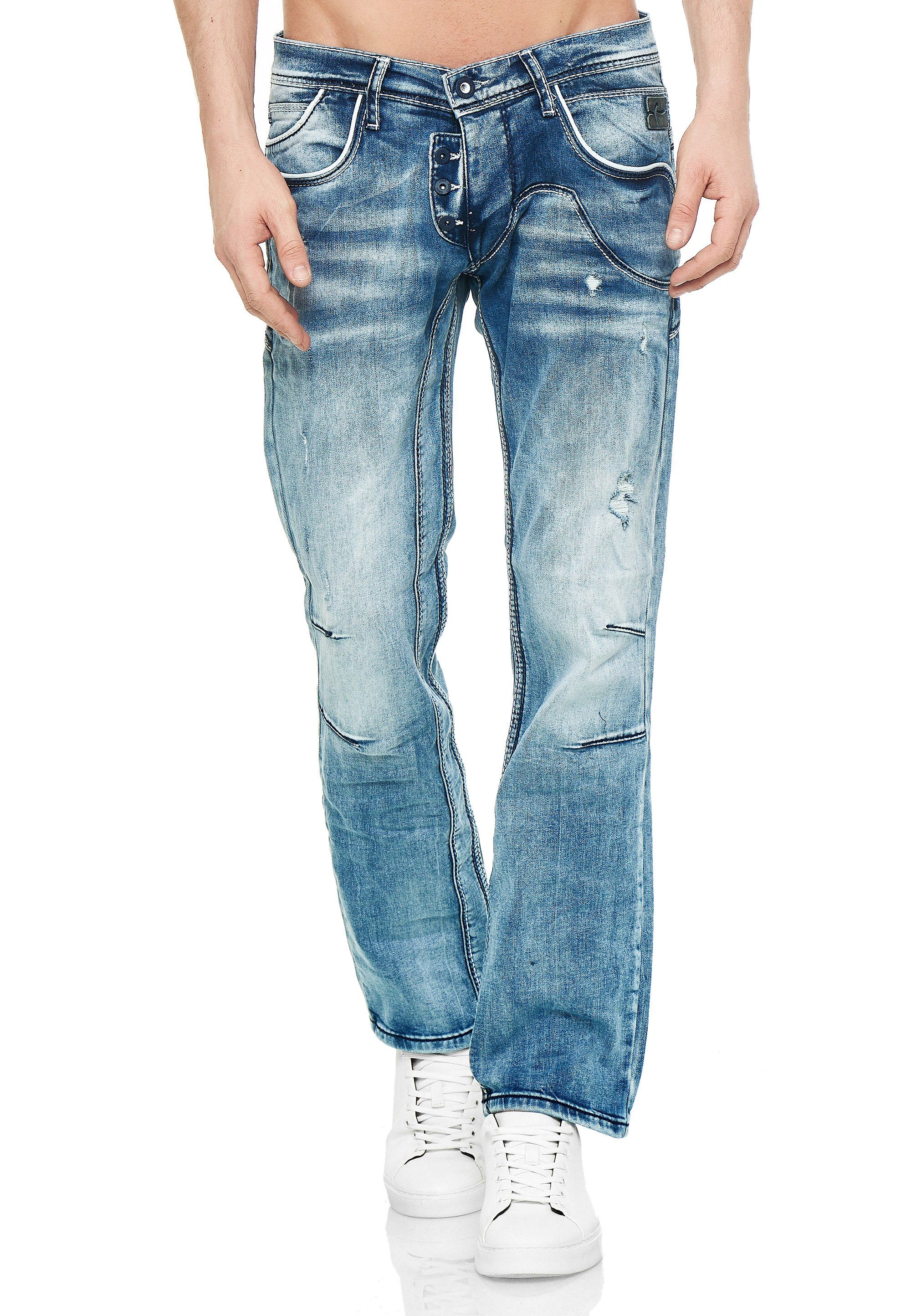 Rusty Neal Bequeme Jeans mit cooler Waschung