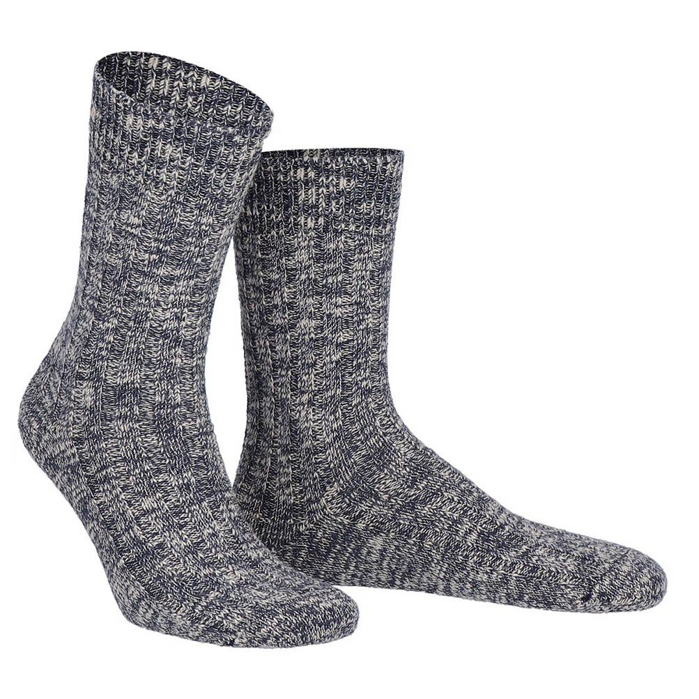 Wilox Komfortsocken Herren BOOT-Socke dark Denim BIO aus Baumwolle hautfreundlicher (1-Paar)