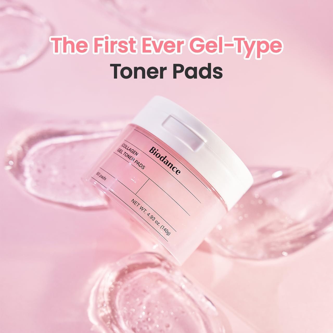 Biodance Toner Collagen Gel Toner Pads – 60 Stück (140 g) – Sanfte K-Beauty Gesichtspflege mit Kollagenwasser & Cera-Nol für empfindliche Haut, intensive Feuchtigkeit, Elastizität & porenverfeinernde Wirkung